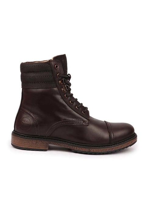 fausto men's brown derby boots