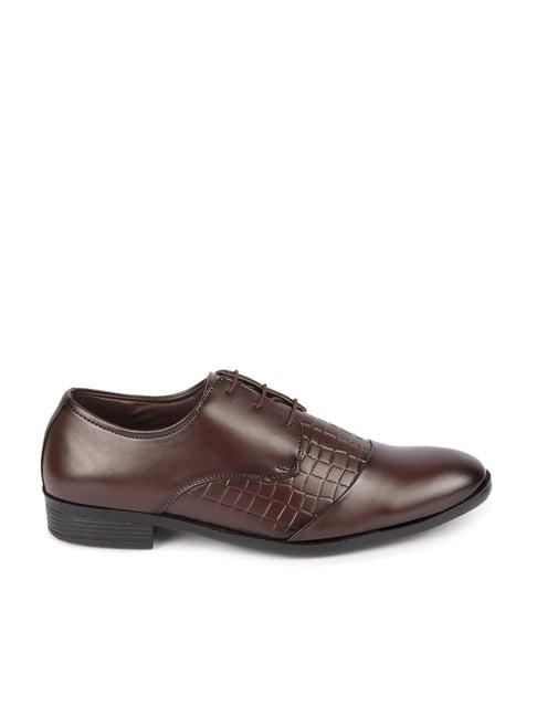 fausto men's brown derby shoes