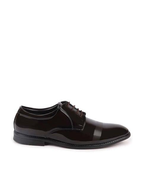 fausto men's dark brown derby shoes