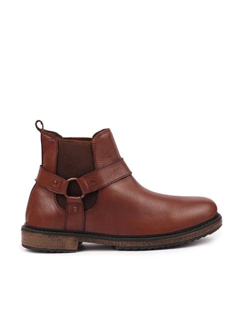 fausto men's tan chelsea boots