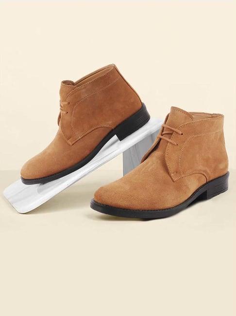 fausto men's tan chukka boots