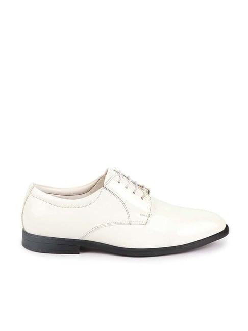 fausto men's white derby shoes