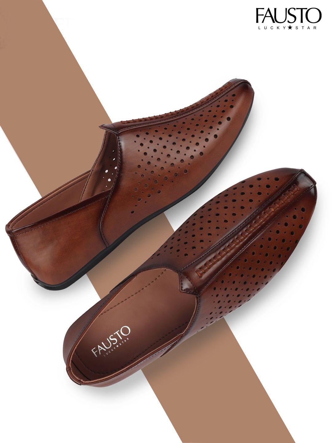 fausto men brown memory foam mojaris