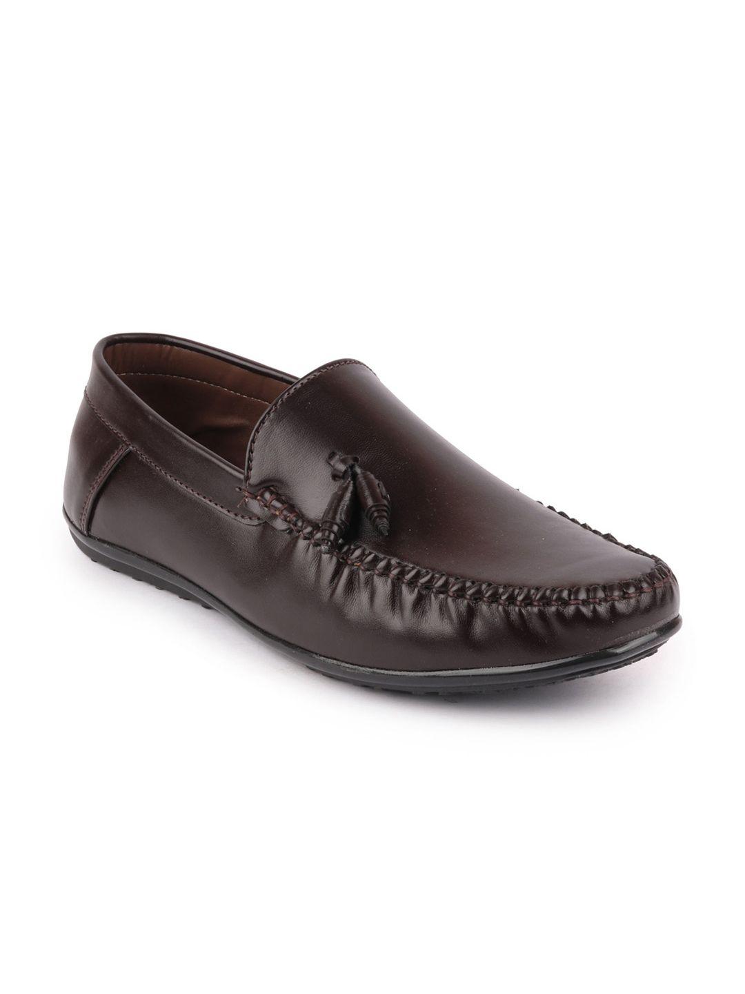 fausto men coffee brown tasselled loafers