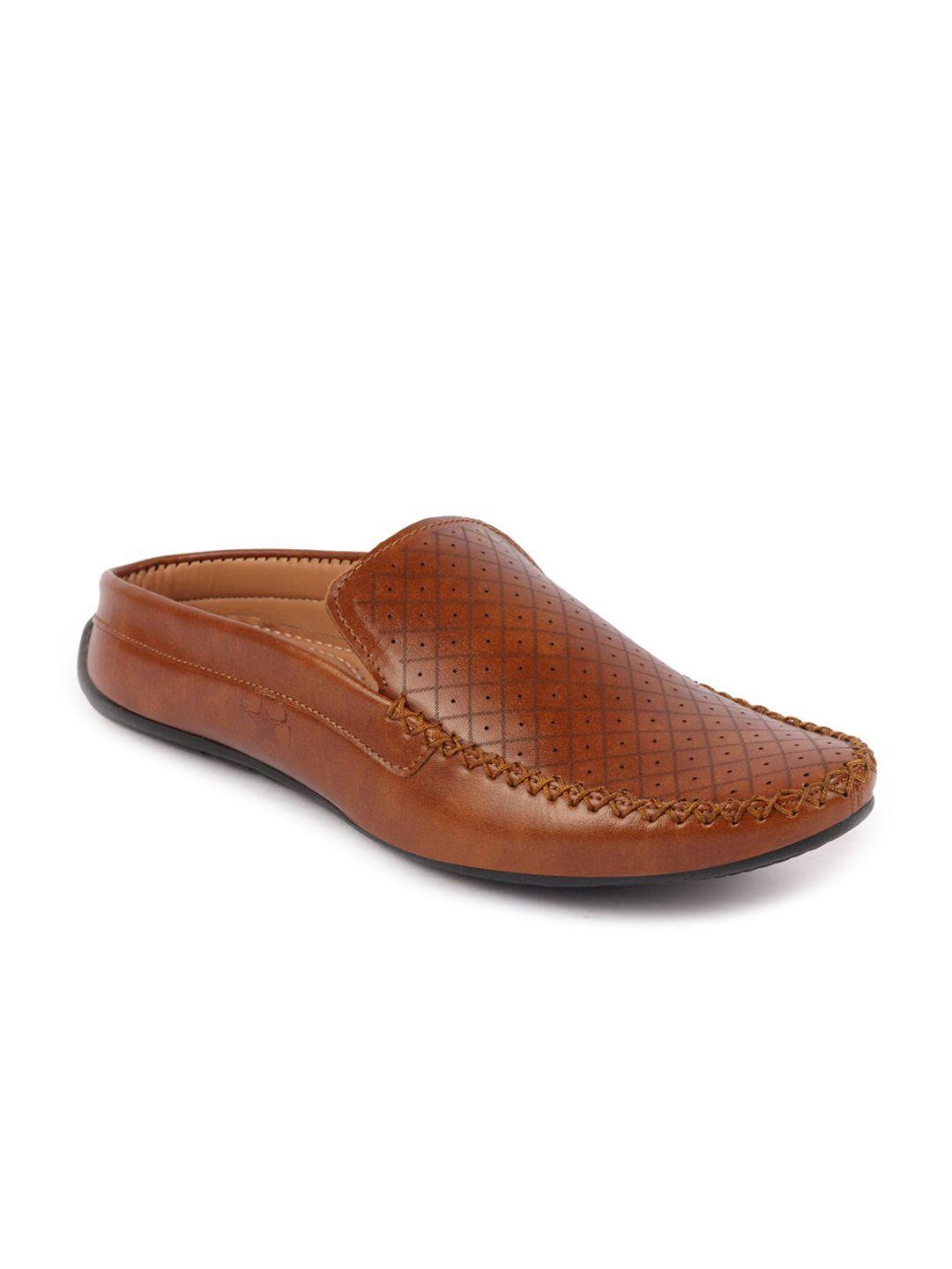 fausto men lightweight slip-on textured pu loafers
