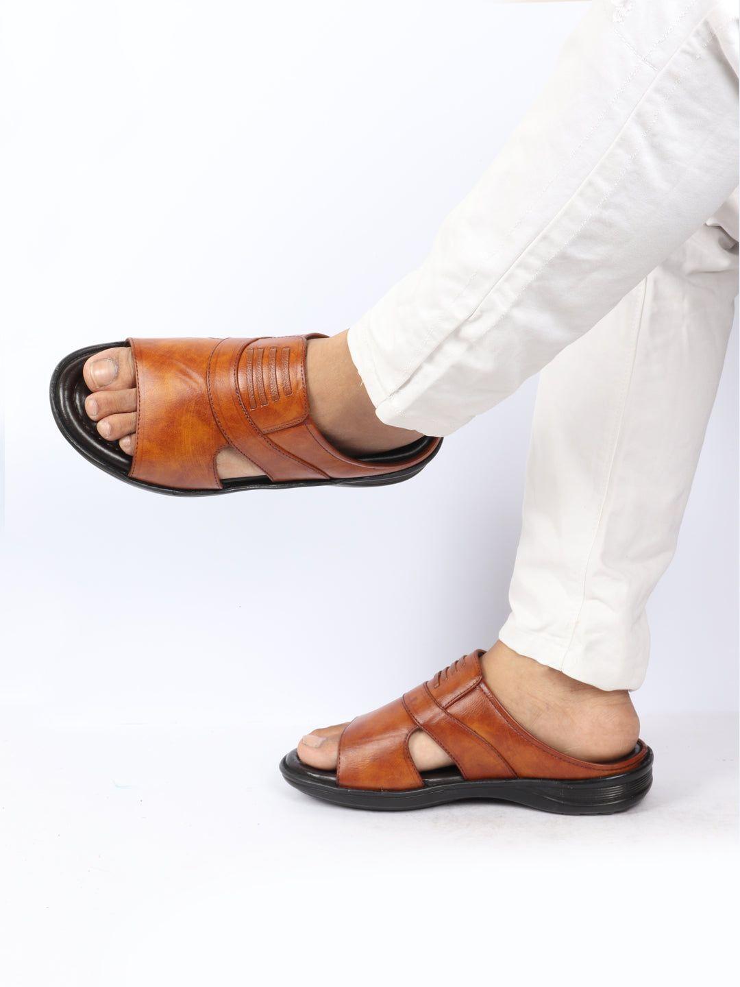 fausto men open toe comfort sandals