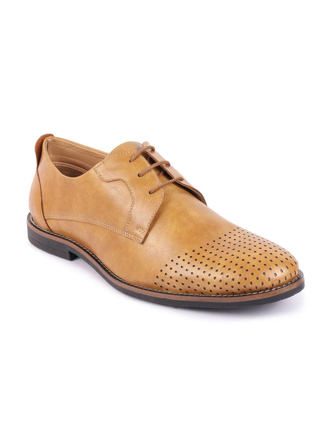 fausto men textured perforated formal derbys