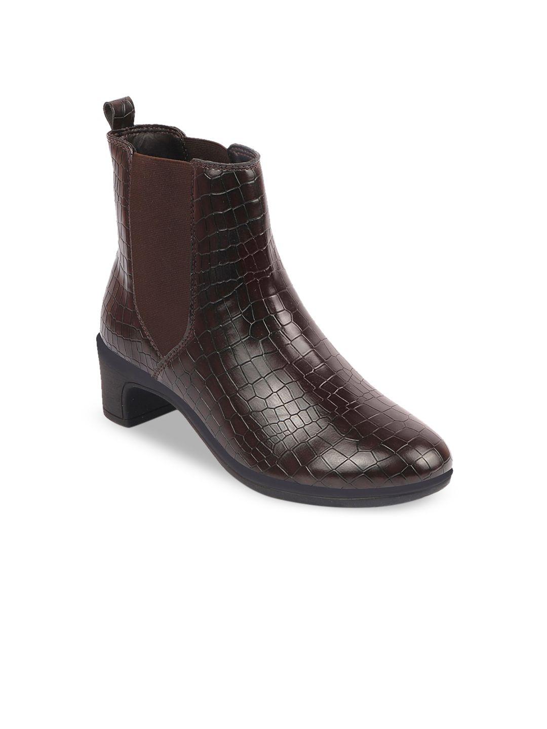 fausto women textured heeled chelsea boots