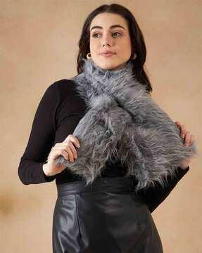 faux fur cape stole