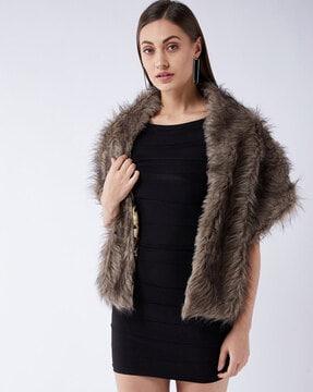 faux fur cape