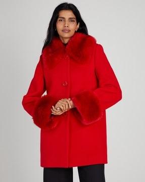 faux fur trim anita coat