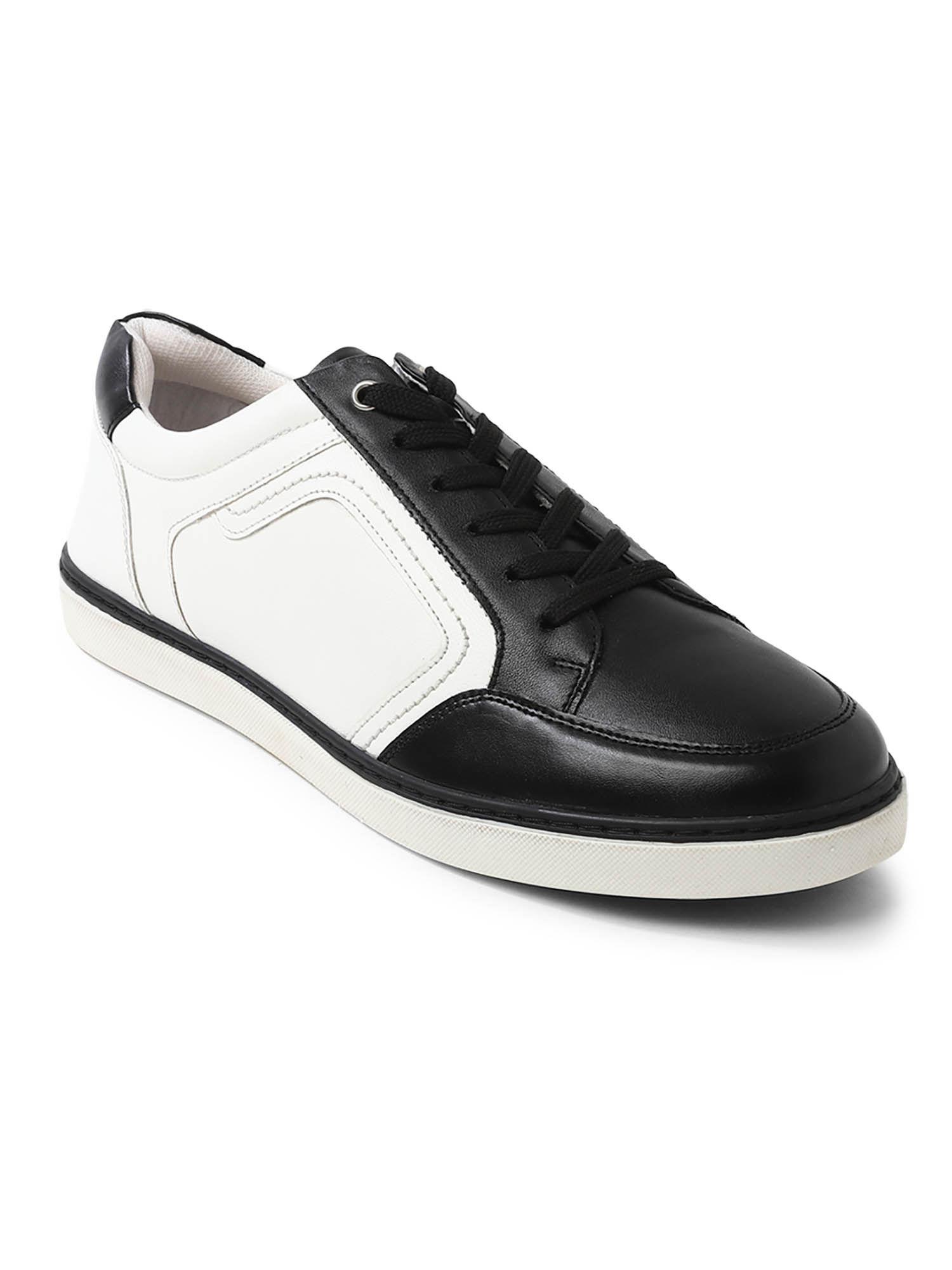 faux leather black sneakers