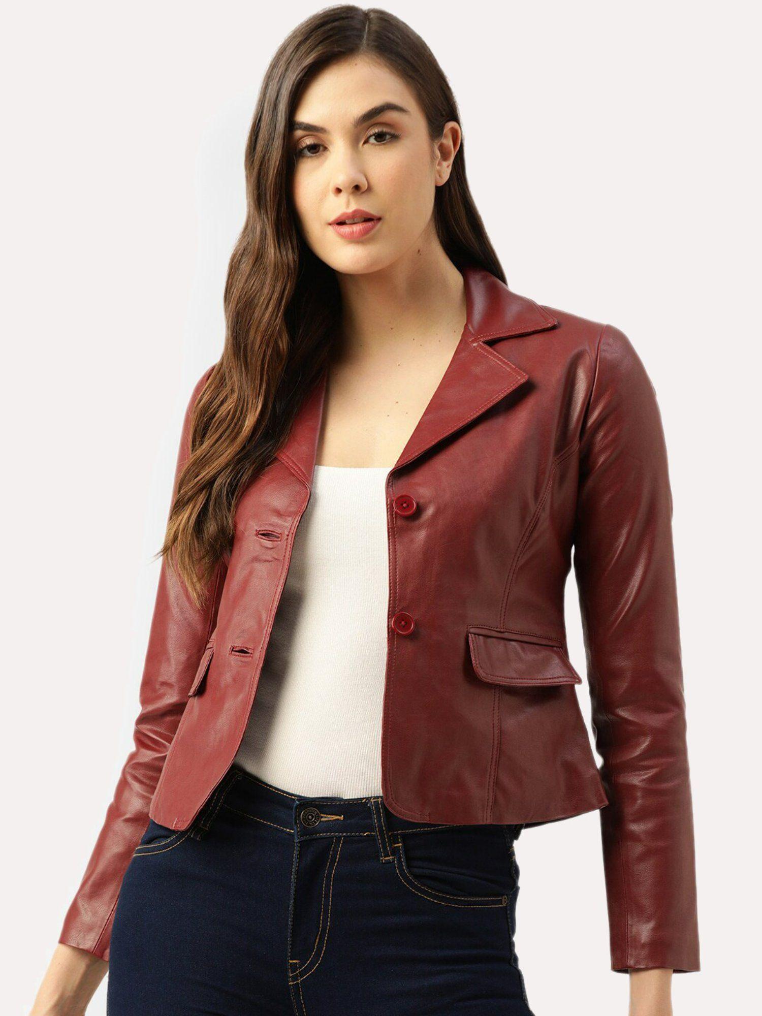 faux leather jacket casual cherry coat women and girls