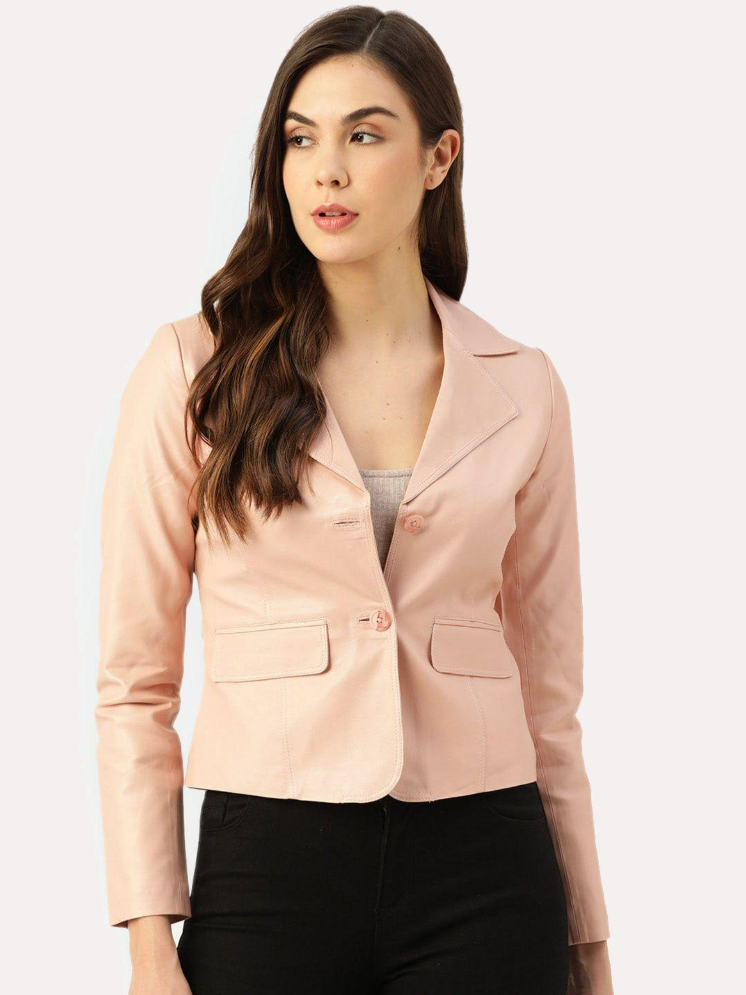 faux leather jacket casual pink coat women and girls