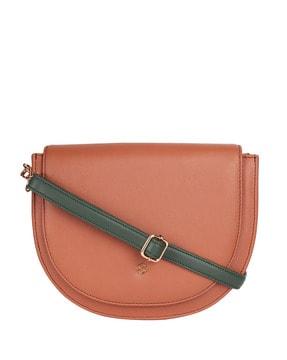 faux leather sling bag