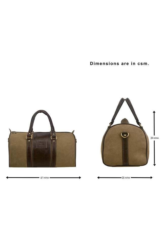 faux leather zipper closure unisex duffle bag