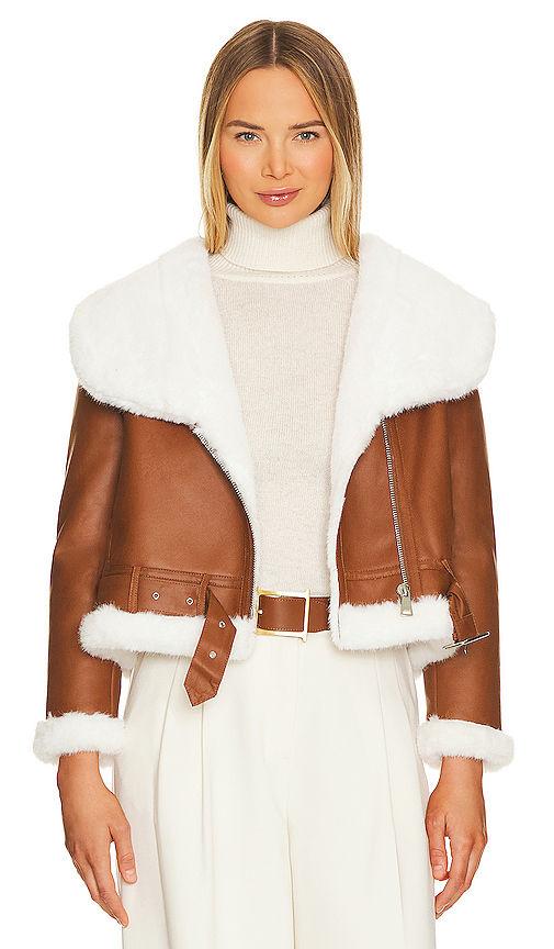 faux mink fur bonded jacket