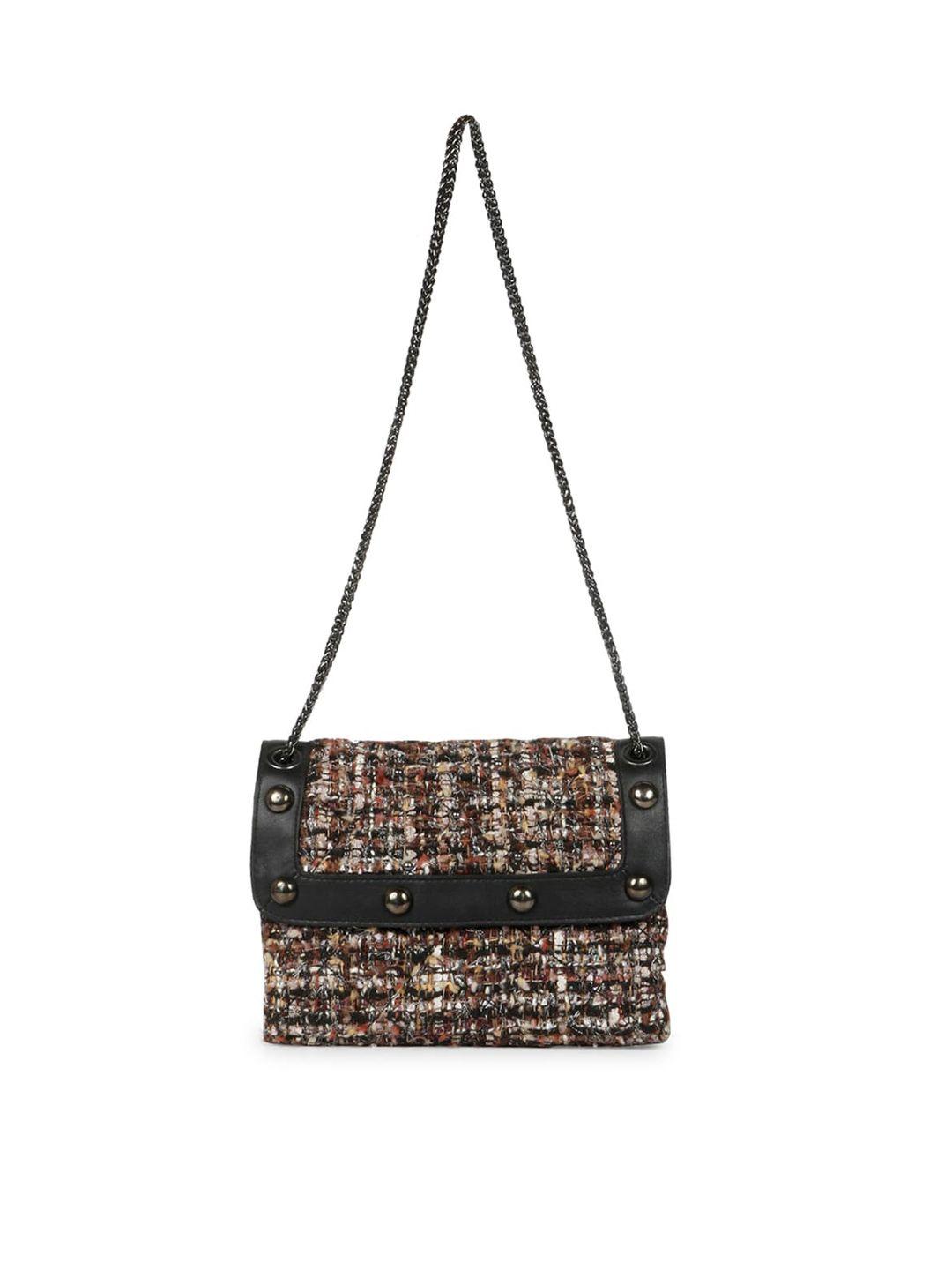 favore embellished leather structured sling bag
