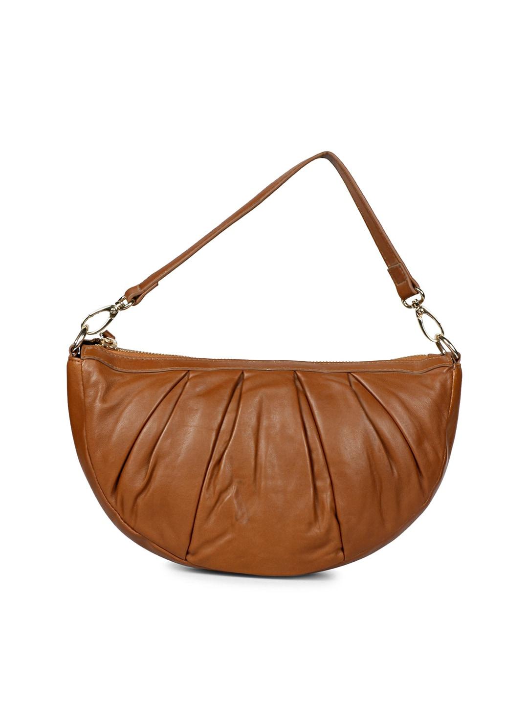 favore leather structured shoulder bag with quilted