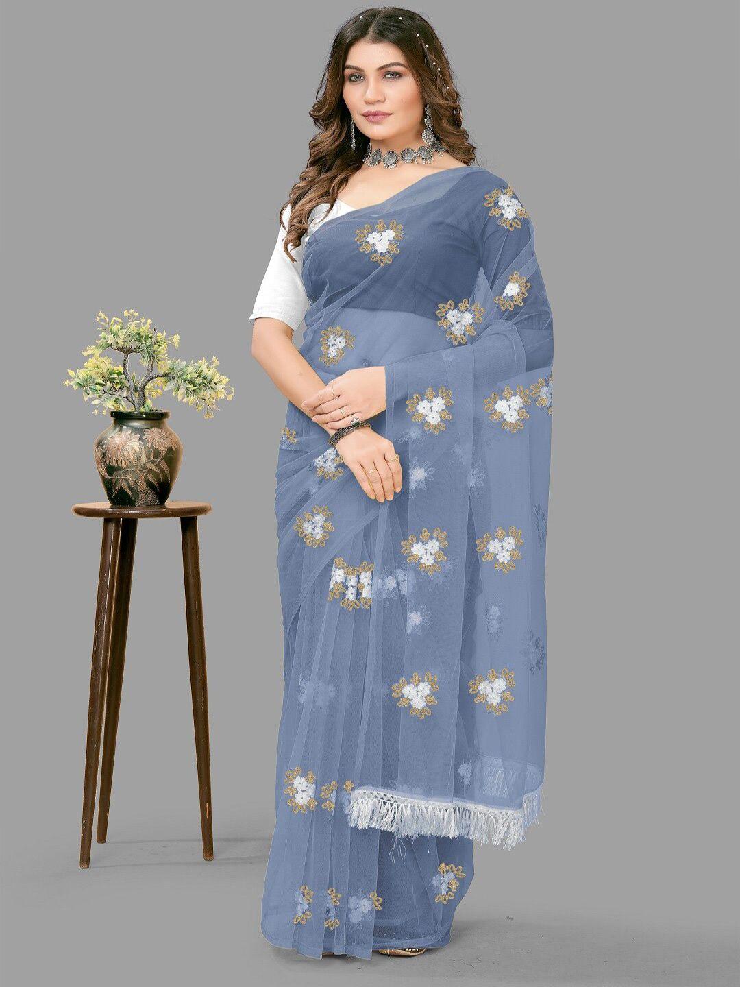 faxofab floral zari net saree