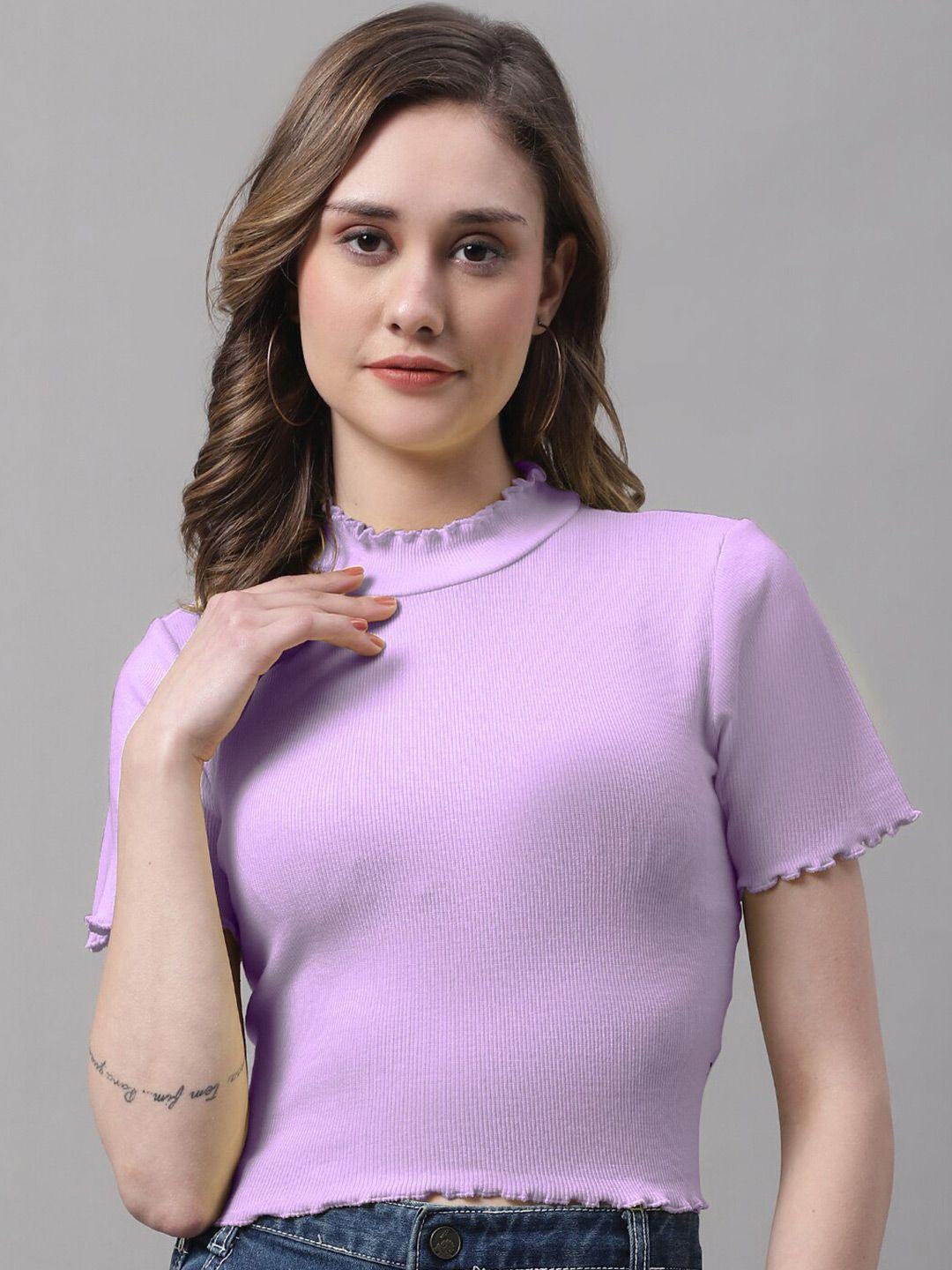 fbar high neck cotton fitted top