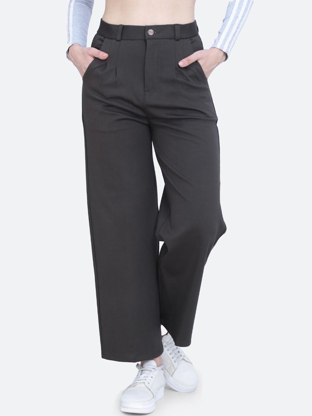 fck-3 women original loose fit high-rise pleated trousers