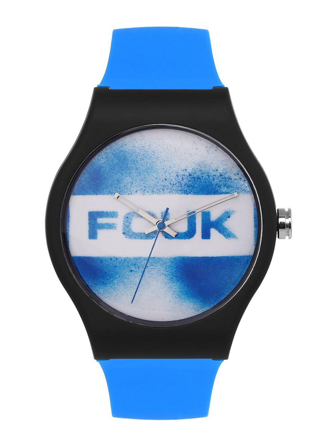 fcuk men blue dial & blue straps analogue watch
