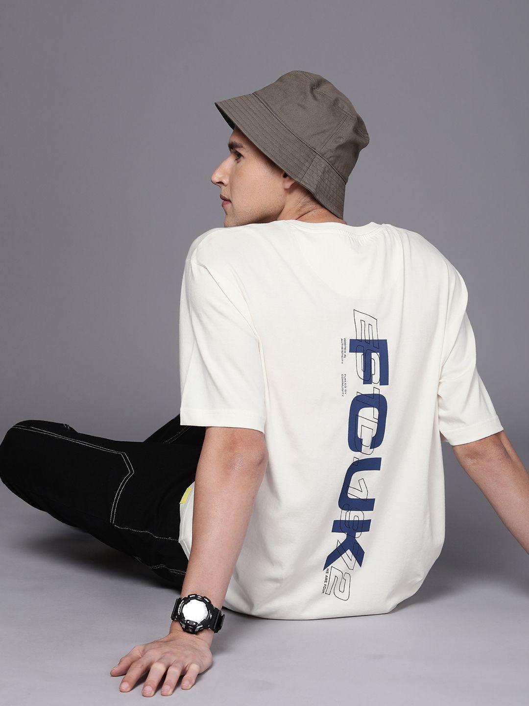 fcuk brand logo printed pure cotton oversized fit casual t-shirt