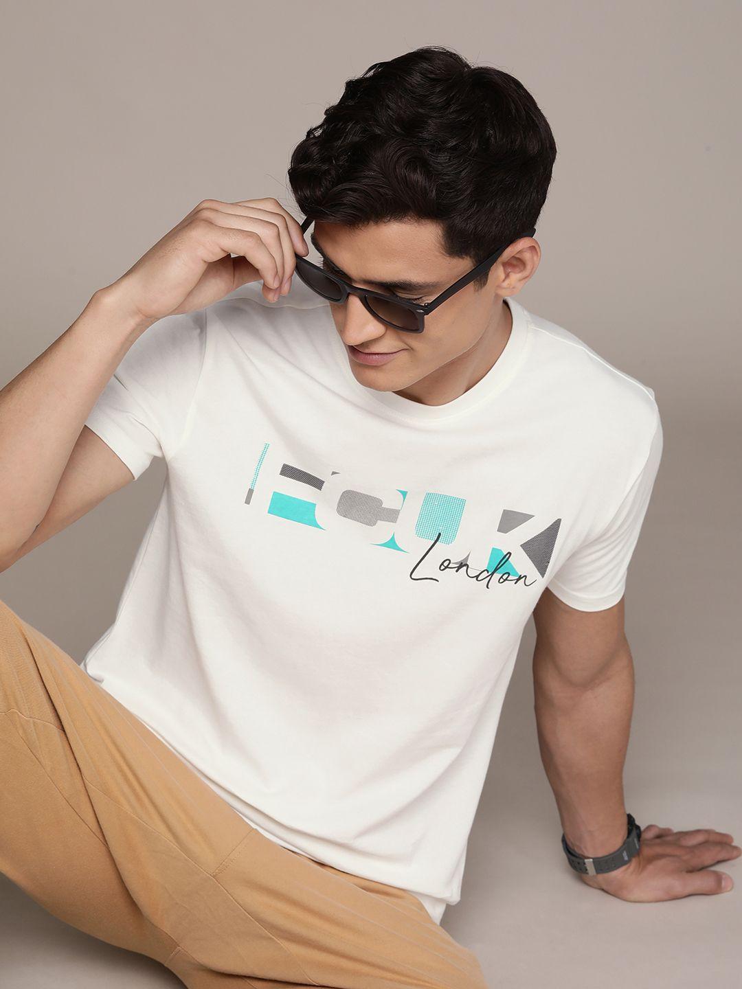 fcuk brand logo printed pure cotton t-shirt