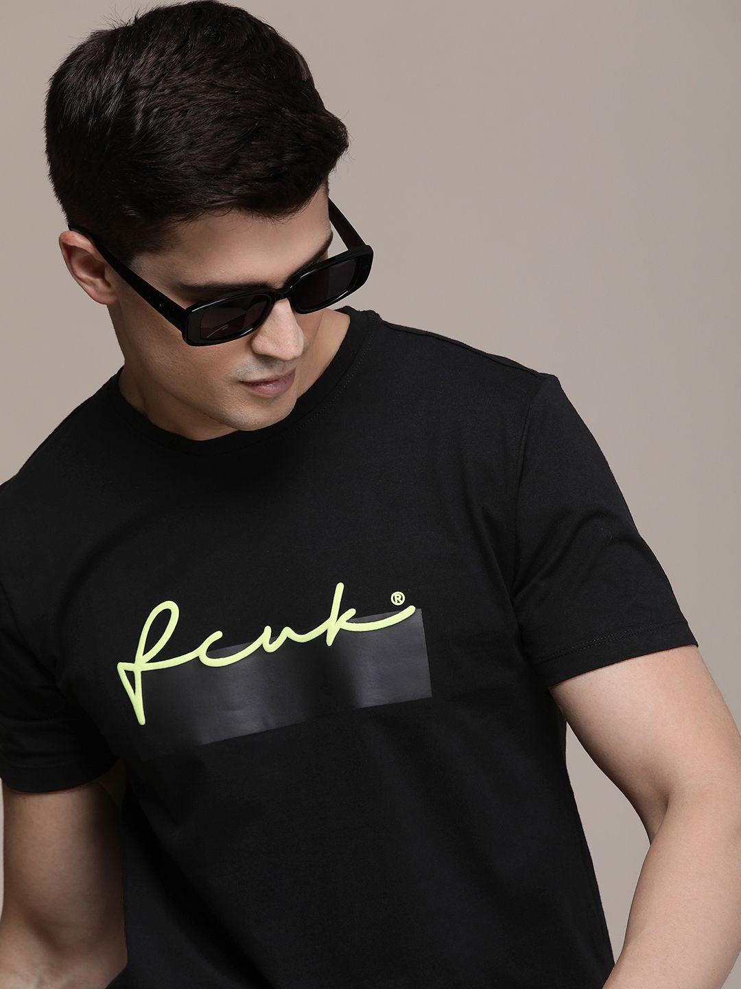 fcuk brand logo printed pure cotton t-shirt