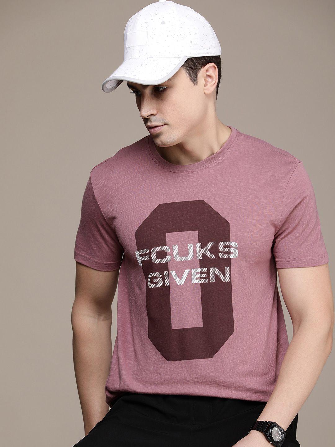 fcuk graphic printed pure cotton t-shirt