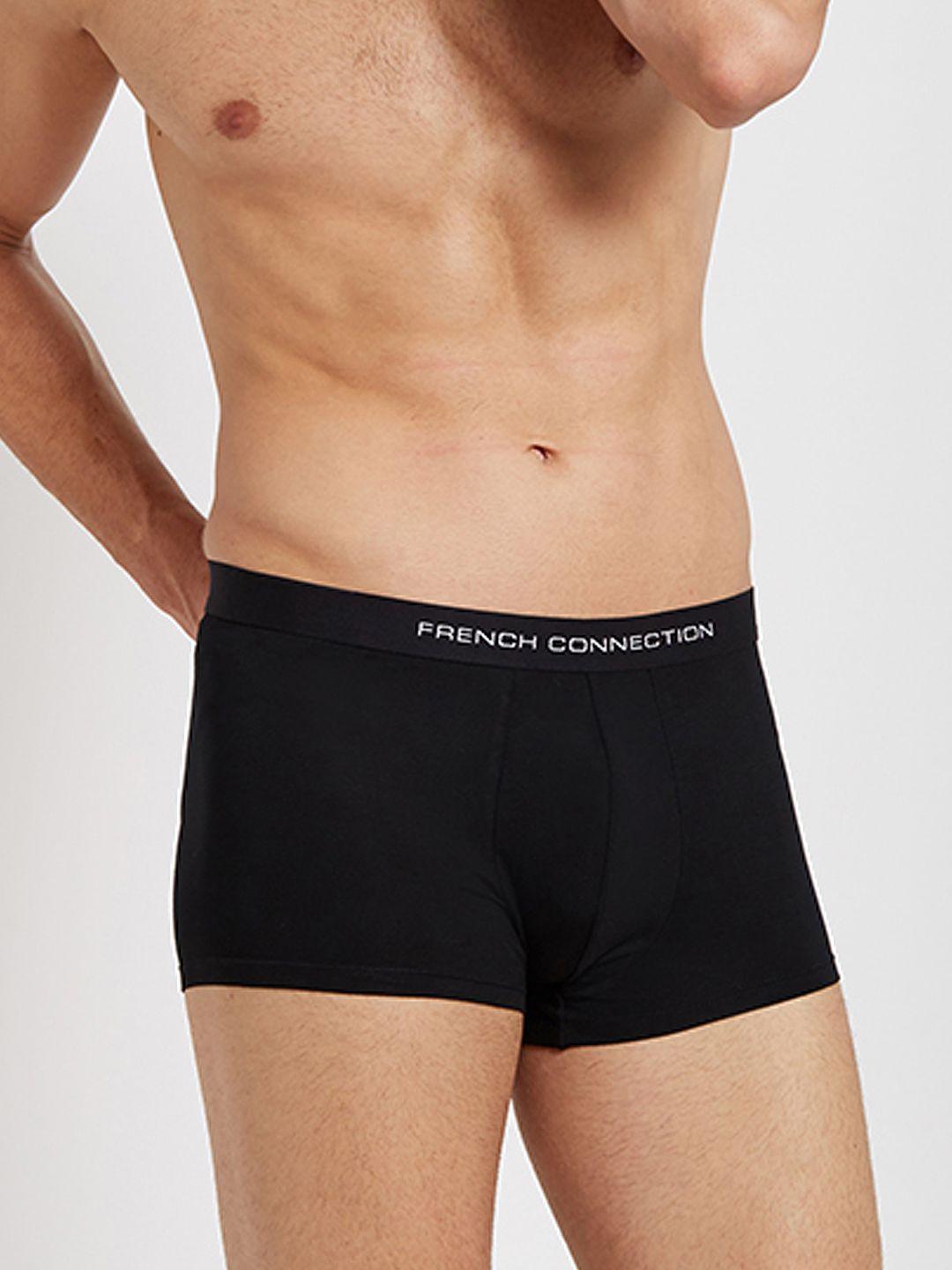 fcuk men black mode mid-rise trunks fctr01