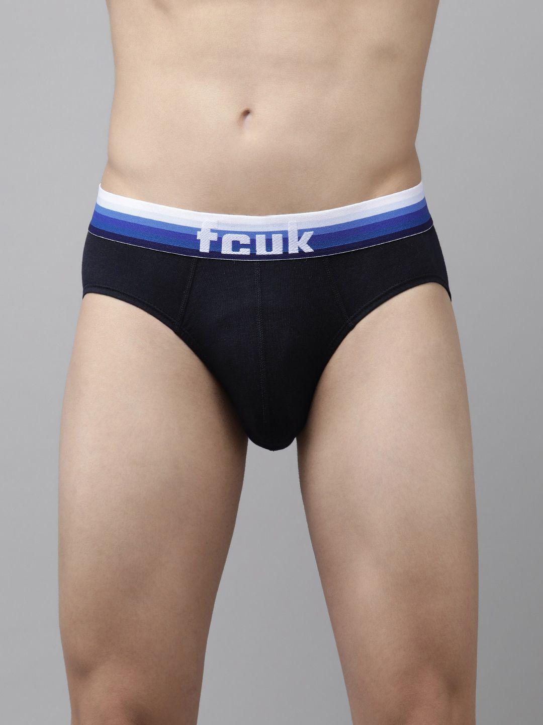 fcuk men black solid hipster brief cbr06