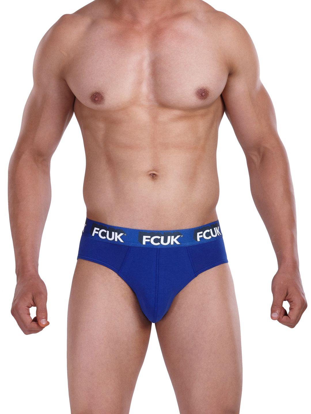 fcuk men blue icon hip briefs fbr02