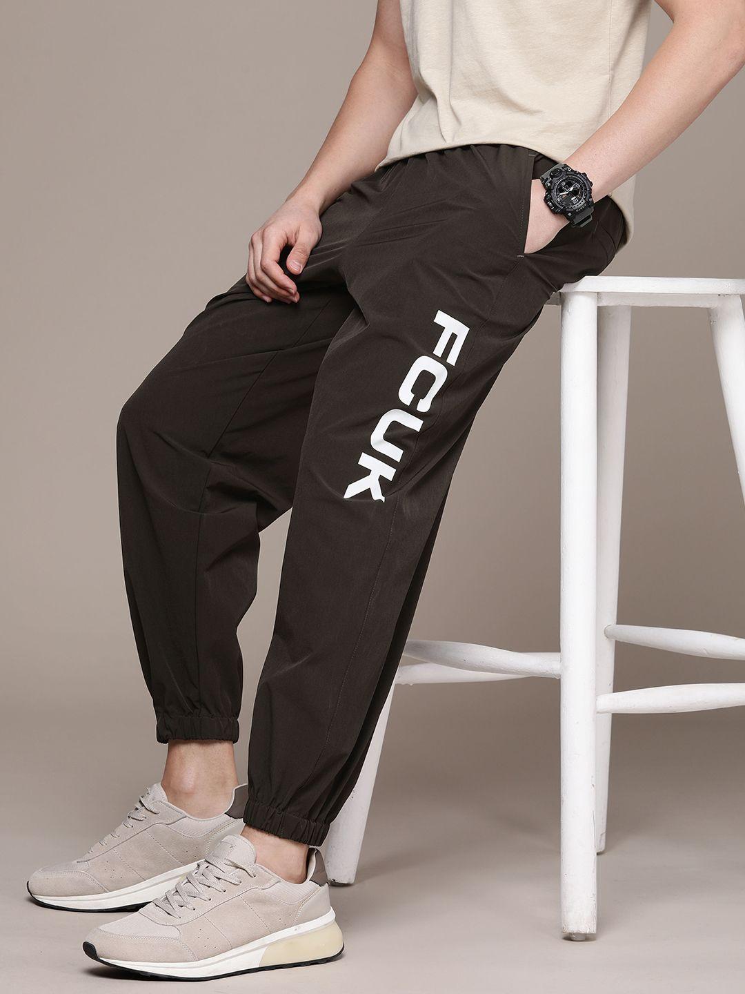 fcuk men brand logo printed joggers