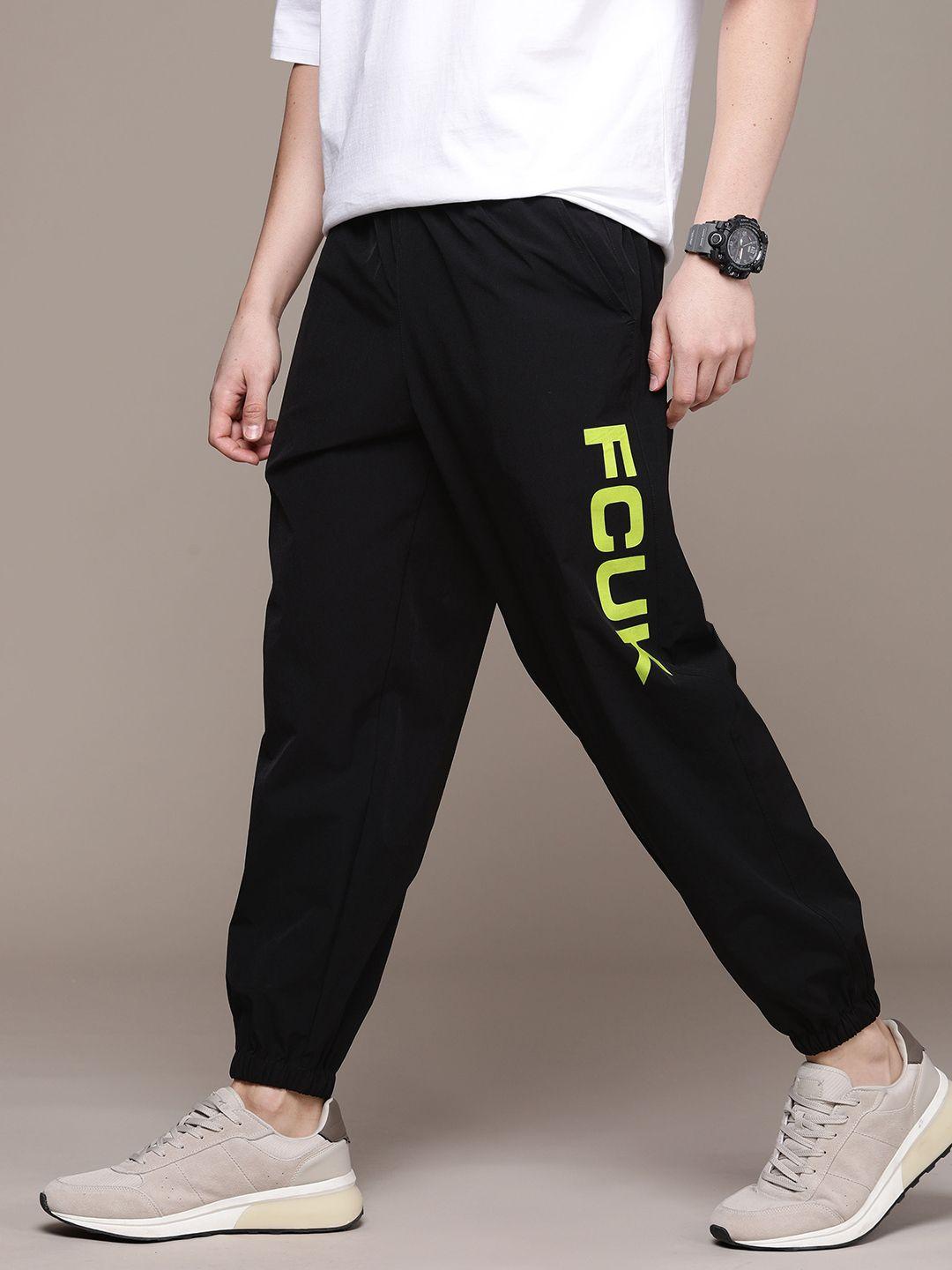 fcuk men brand logo printed joggers