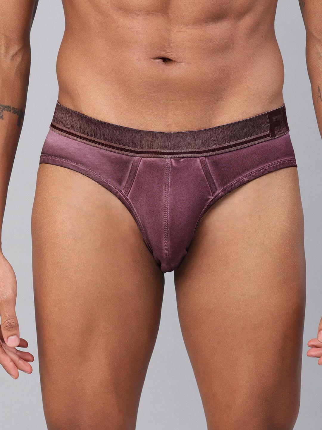 fcuk men burgundy solid briefs cbr18