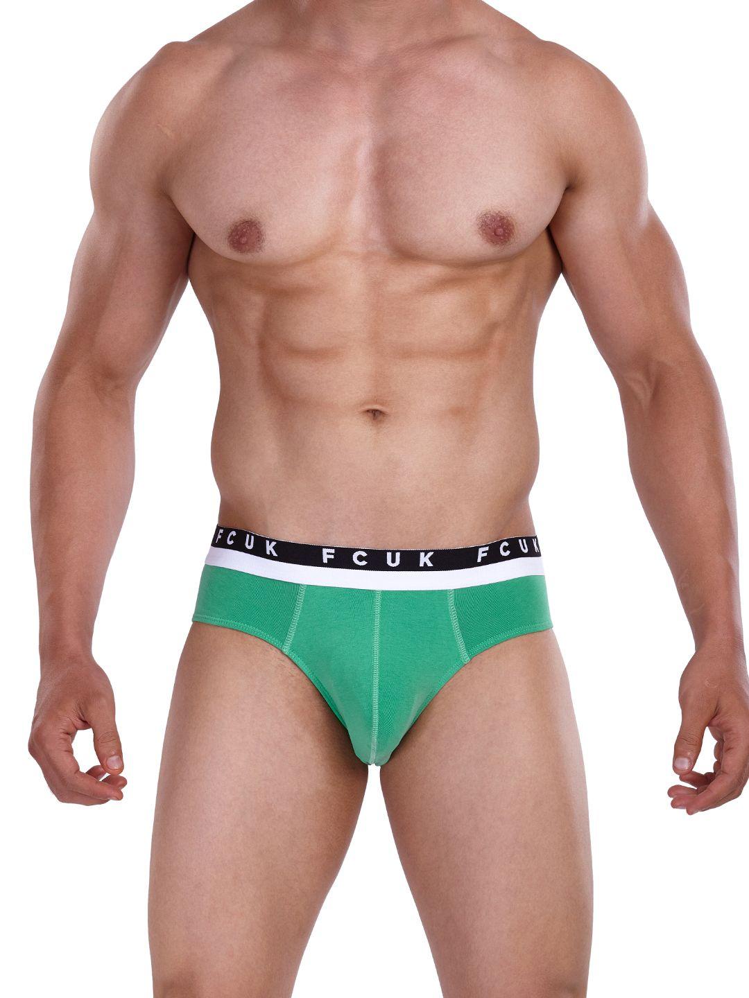 fcuk men green marquee hip briefs cbr03