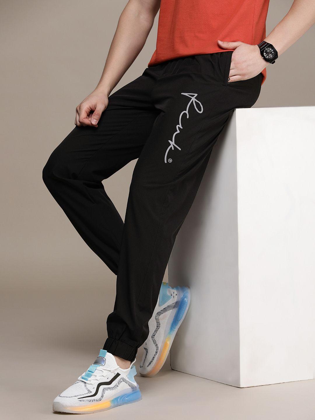 fcuk men mid-rise brand logo print detail joggers