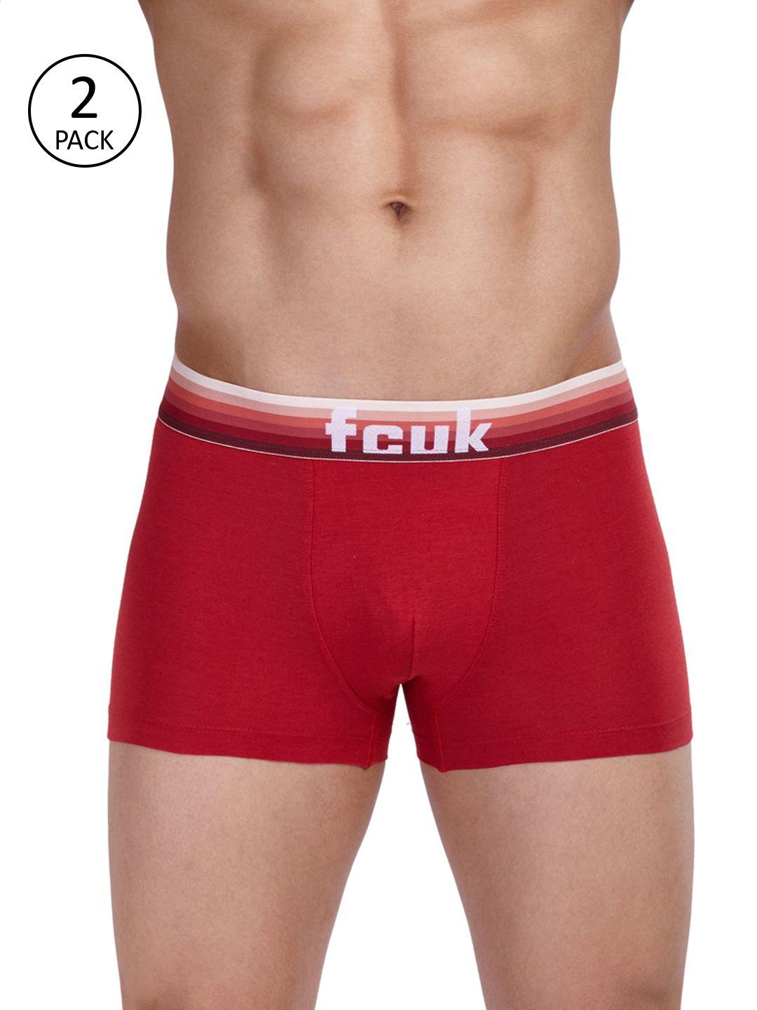 fcuk pack of 2 red gradient trunks