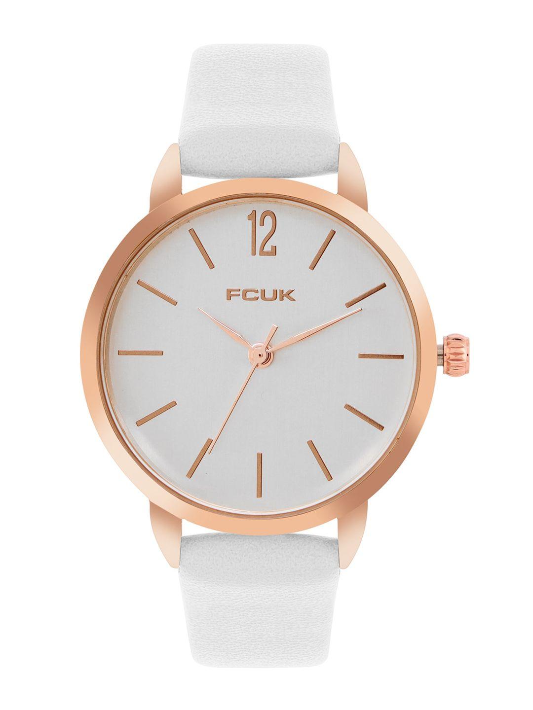 fcuk women water resistance stainless steel analogue watch fk00021c