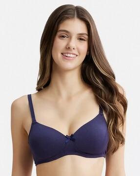 fe23 wirefree padded cotton elastane medium coverage multiway styling t-shirt bra