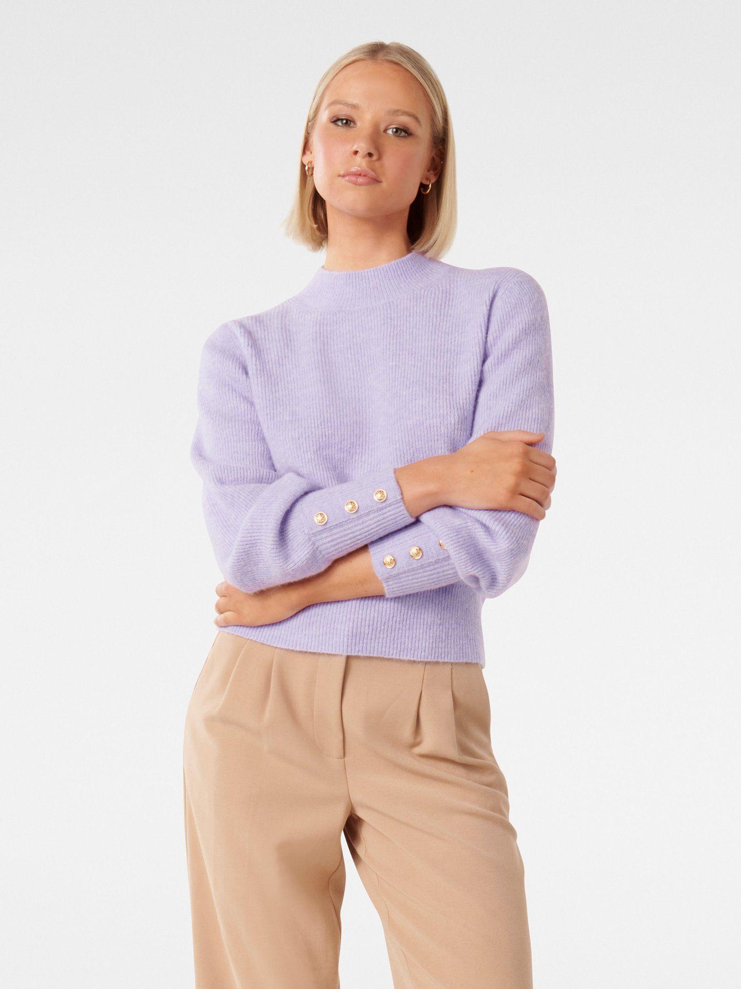 fearne crew neck button cuff sweater