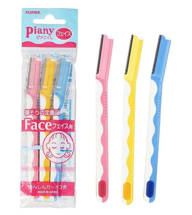 feather piany hair remover for face, nape, beard - 3 piece - 100 gm