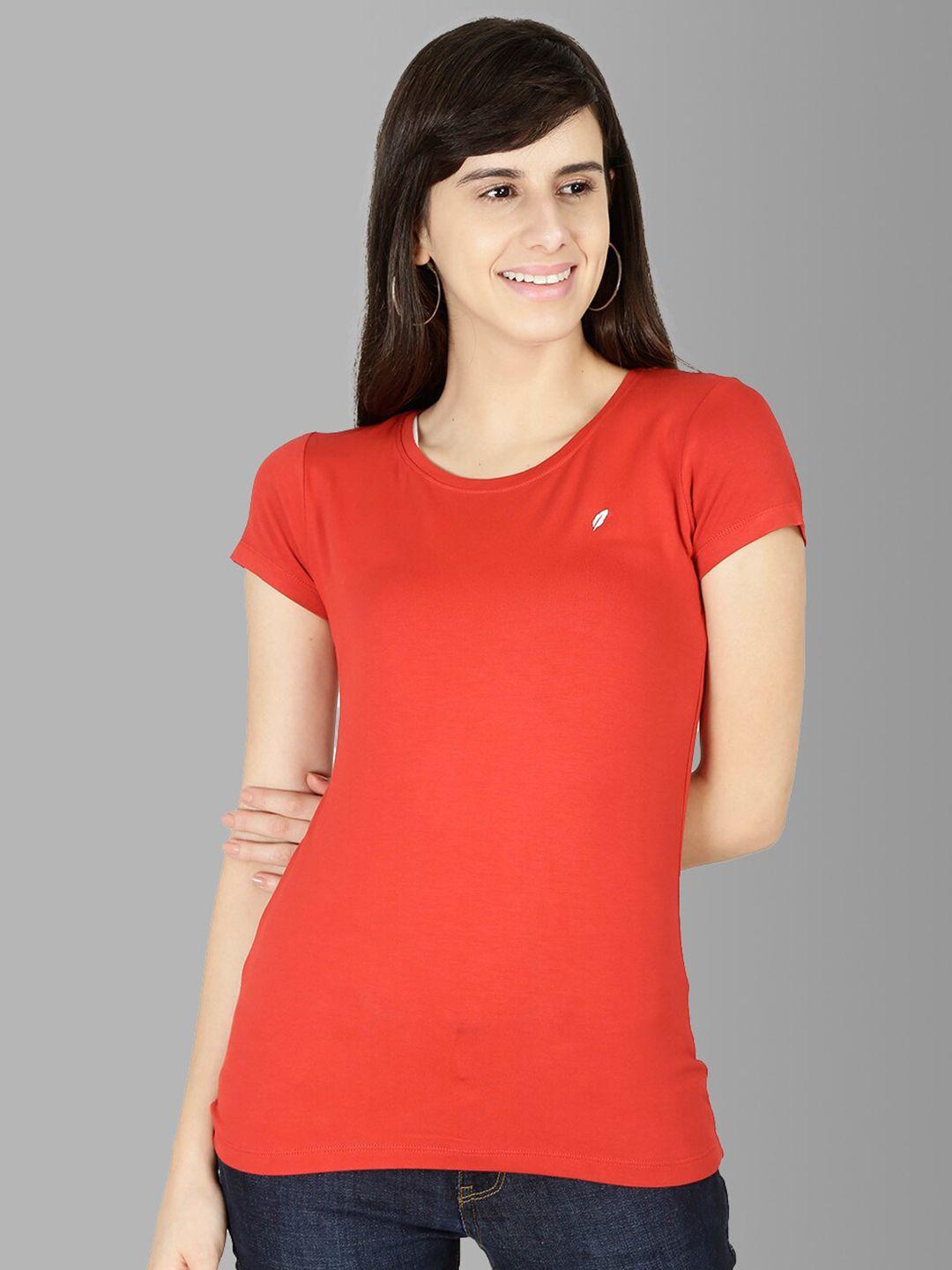 feather soft elite red slim fit running t-shirt