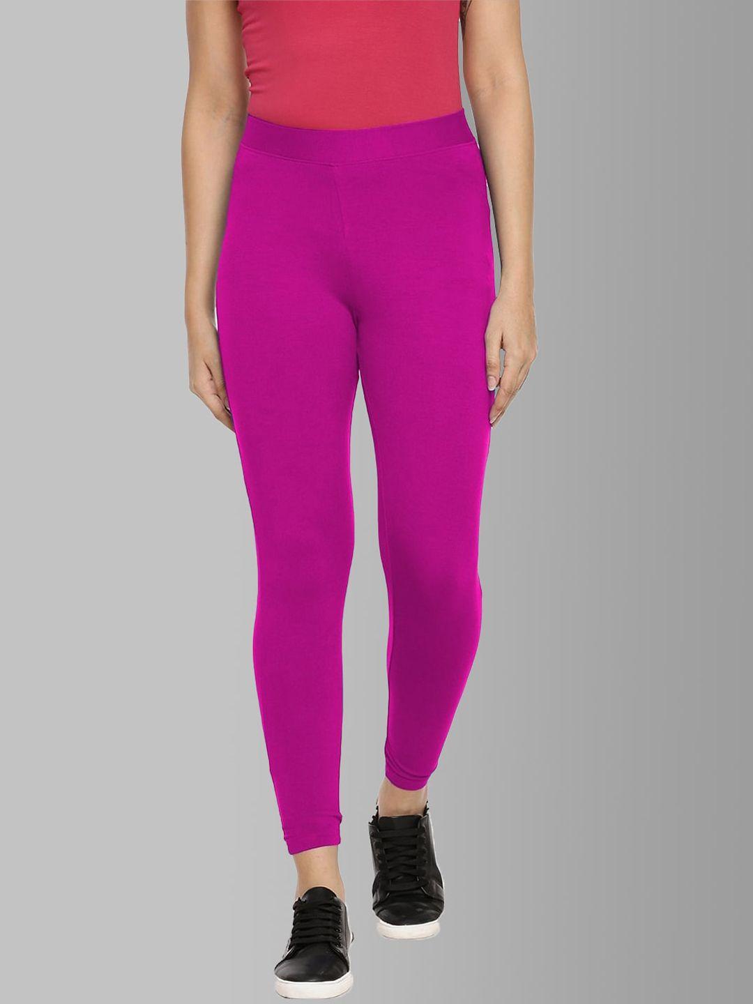 feather soft elite women magenta 7/8 active fit sports yoga tights