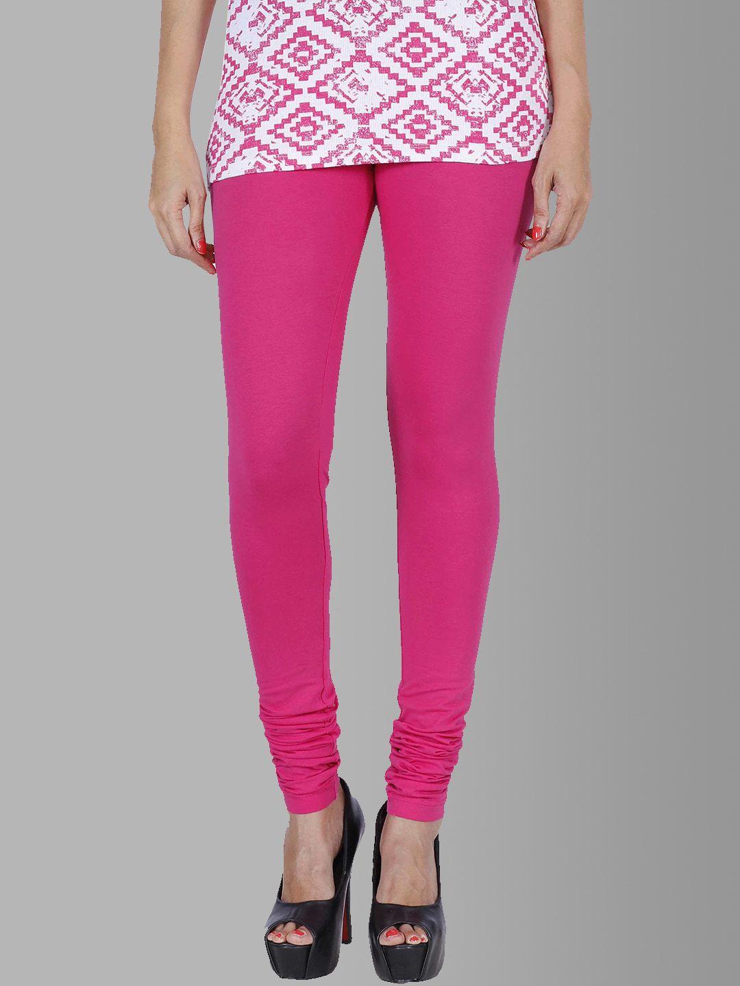 feather soft elite women pink churidar length leggings