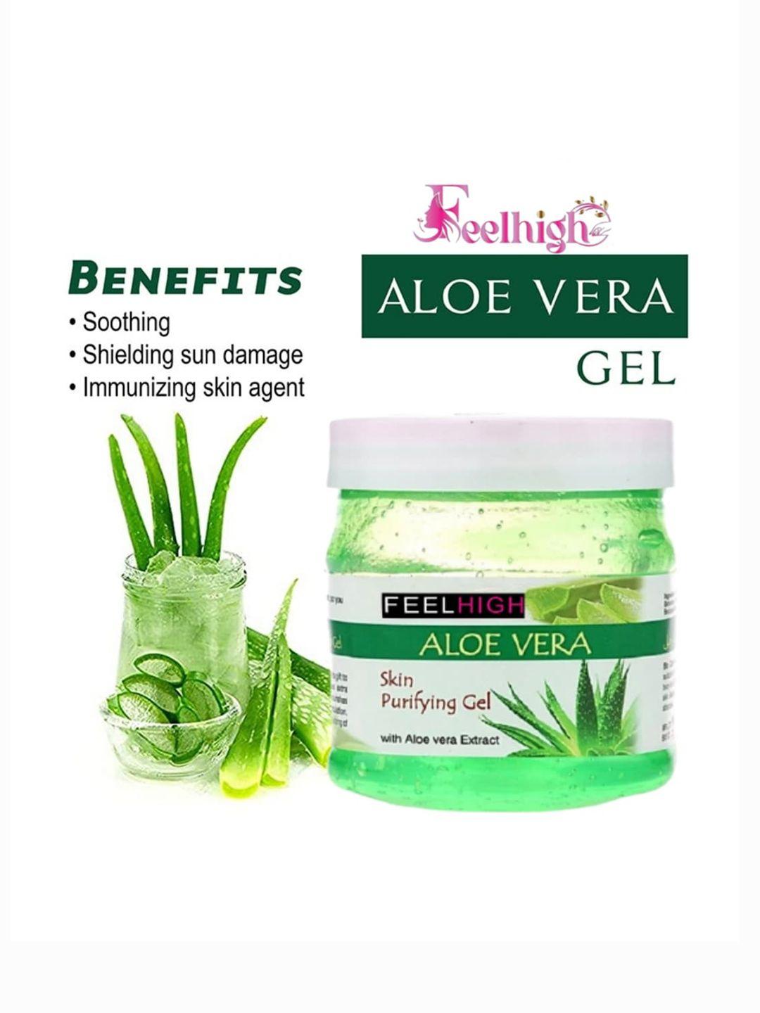 feelhigh aloevera scrub with moisturizing cream & skin purifying gel