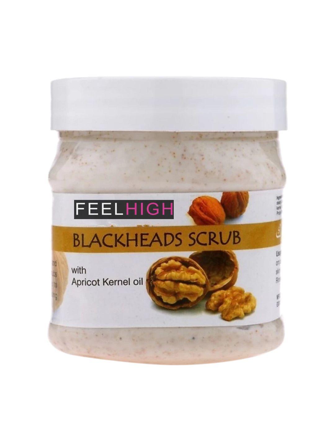 feelhigh blackhead face & body scrub with apricot kernel oil - 500 ml