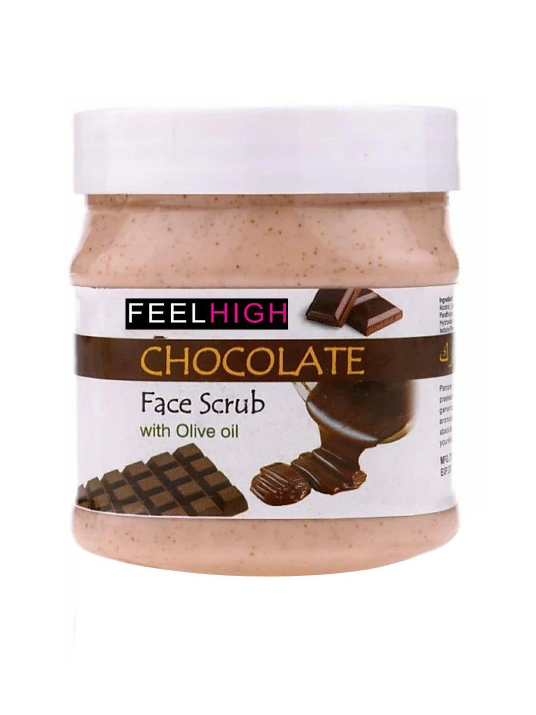 feelhigh chocolate face scrub with olive oil - 500 ml